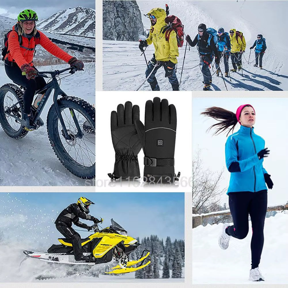 Stay Warm and Stylish this Winter with Our Rechargeable Heated Gloves - Perfect for Skiing, Snowboarding, and Outdoor Adventures!