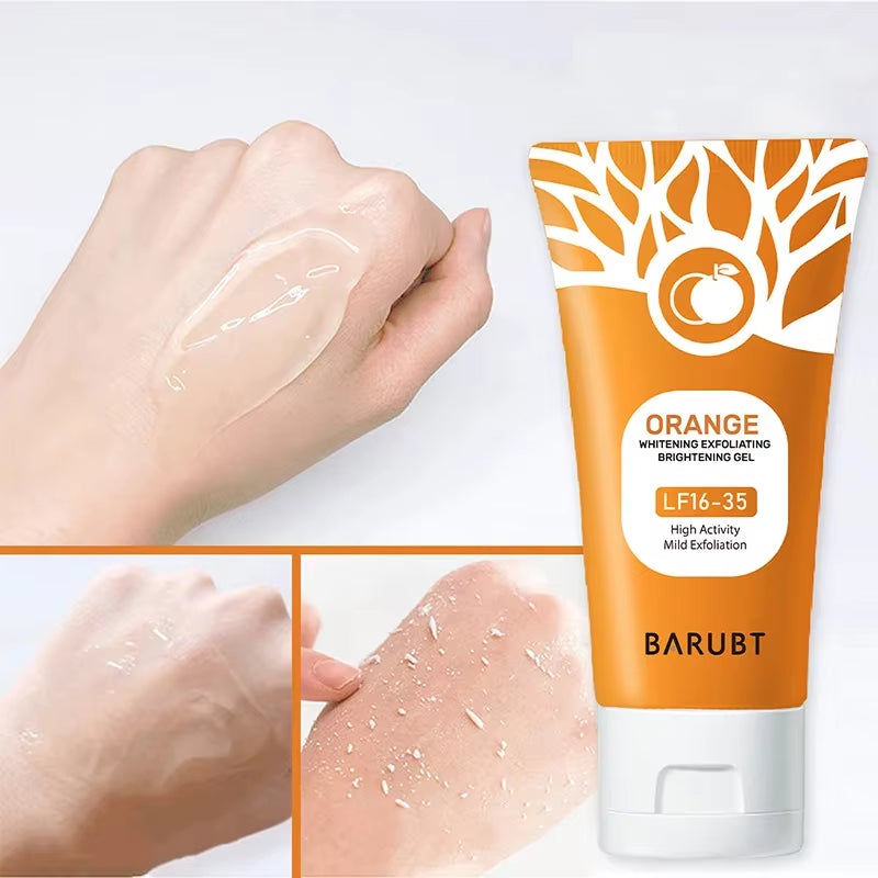 Revitalize Your Skin with Our 50G Gentle Orange Exfoliating Gel - Perfect for Facial and Body Cleansing!